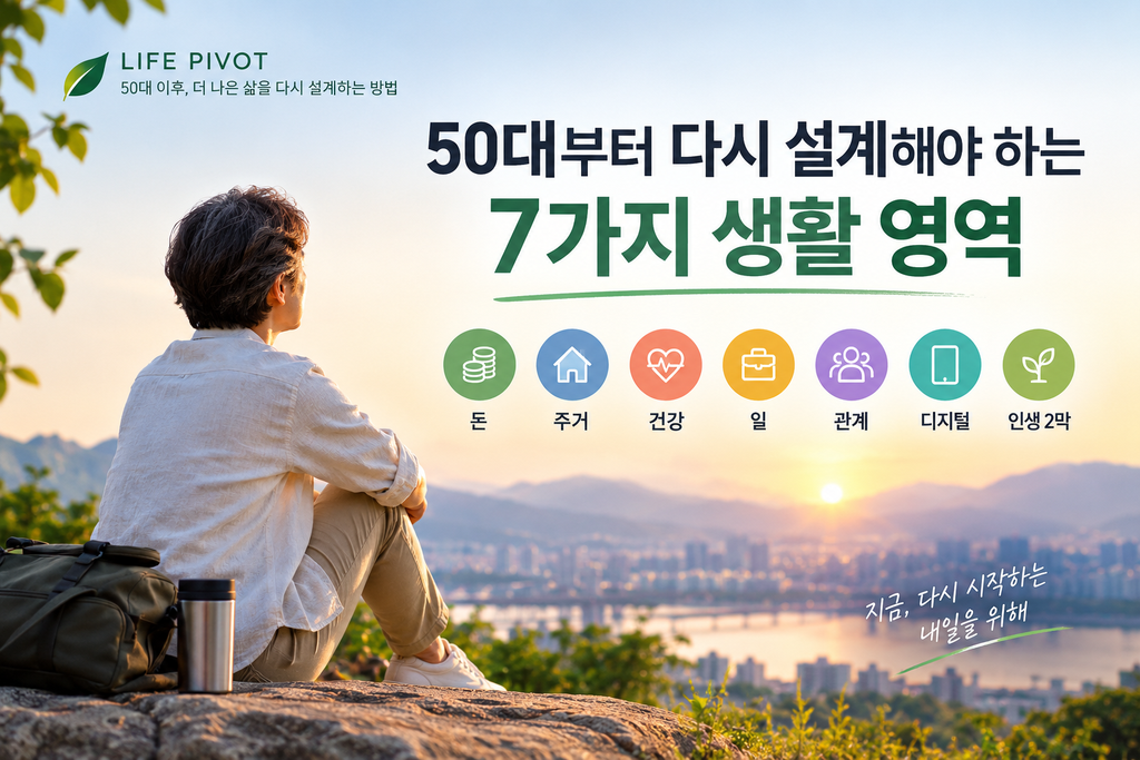 50대부터 다시설계해야하는 50대의 생활설계 7가지 생활영역