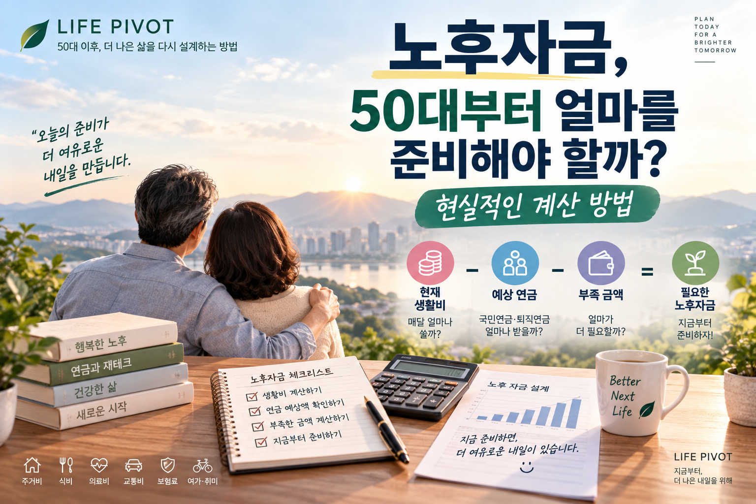 50대 노후자금과 은퇴 후 생활비를 계산하는 방법